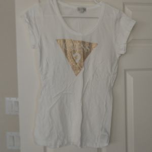 Classic guess embellished cotton t-shirt